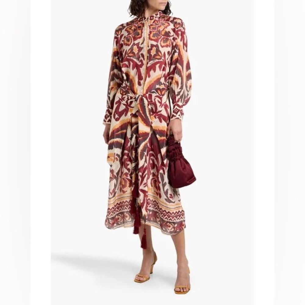 FARM RIO Cream Toucans Scarf Maxi Dress, size Small, BRAND NEW WITH TAG. $298 - Picture 9 of 17
